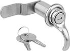 Image of Product. Front orientation. Cam Locks and Latches. L-Handle Keyed Cam Locks, Style C.