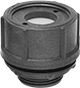 Image of Product. Front orientation. Breather Vents. Washdown Weather Resistant Breather Vents, Threaded Metric Male, Polycarbonate Body.