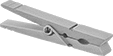 Image of Product. Front orientation. Clothespins. Clothespins and Spring Clips, Wood.