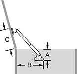 Image of Attribute. Front orientation. Contains Annotated. Soft-Closing Lid Supports, Top Mount, Opens Up.