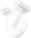 Image of Product. Front orientation. Ceiling Tile Hangers. Style G.