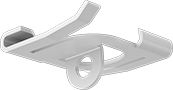 Image of Product. Front orientation. Ceiling Tile Hangers. Style K.