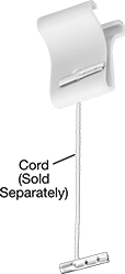 Image of Product. Front orientation. Contains Annotated. Ceiling Tile Hangers. Style C.