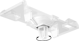 Image of Product. Front orientation. Contains Annotated. Ceiling Tile Hangers. Style D.