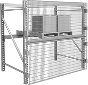 Image of ProductInUse. Front orientation. Pallet Rack Backing.