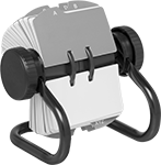 Image of Product. Front orientation. Card Organizers. Business Card Organizers, Rotary Organizers.