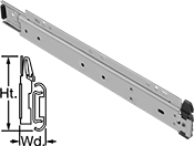 Image of Product. With Button Drawer Release. Front orientation. Contains Annotated, MultipleImages. Drawer Slides. Drawer Slides, Button Drawer Release.