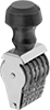 Rotating Number and Letter Rubber Stamps