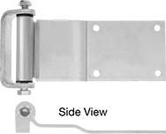 Image of Product. Front orientation. Contains Annotated. Hinges. Trailer Door Hinges.