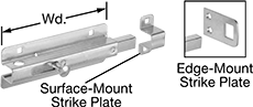 Image of Product. Style A. Front orientation. Contains Annotated, Inset. Style A. Spring-Loaded Padlockable Slide-Bolt Latches .