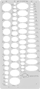 Image of Product. Isometric Ellipse. Front orientation. Stencils. Symbol Drafting Stencils, Isometric Ellipse (25°, 35°, 45°, and 60° Projections).