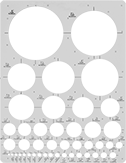 Image of Product. Front orientation. Stencils. Symbol Drafting Stencils, Circle.