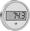 Image of Product. Front orientation. Thermometers. High-Accuracy Threaded Thermometers with Calibration Certificate, Fixed Back Connection.