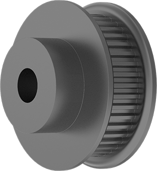 Image of Product. Front orientation. MXL Series Lightweight Timing Belt Pulley, 1.24" OD.