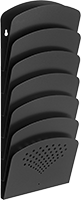 Image of Product. Style C (7 Compartments Shown). Front orientation. File Holders. File Holders, Style C.