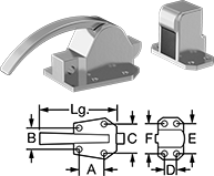 Image of Product. Front orientation. Contains Annotated, MultipleImages. Push-to-Close Latches. Padlockable Push-to-Close Latches with Handle, Style 2.