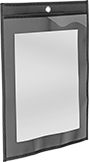 Image of Product. 1 Viewable Side. Front orientation. Sign Holders. Color-Coded Hanging Flexible Sign Holders , Hanging Mount, Vinyl Plastic, 1 Viewable Side.