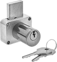 Image of Product. Front orientation. Drawer and Cabinet Deadbolt Locks. Pry-Resistant Master Keyed Drawer Deadbolt Locks.