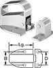 Pressure-Venting Push-to-Close Latches with Handle
