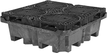 Image of Product. Front orientation. Pallets. Plastic Spill-Control Pallets, Style D.