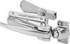 Padlockable Push-to-Close Latches with Handle and Emergency Release