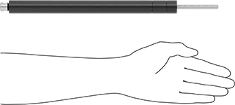 Image of Product. Side1 orientation. Contains SizingReference. Precise-Control Linear Speed Limiter, 3" Stroke Length .
