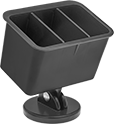 Image of Product. Front orientation. Pans. Magnet-Mount Plastic Compartmented Pans, Swivel Base.