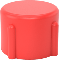 Image of Product. Bottom orientation. Polyethylene Screw-on Caps, 1"-14 Thread Size.