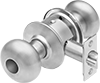 Key- and Button-Locking Door Knobs without Lock Cylinders