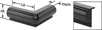 Image of Product. Front orientation. Contains Annotated, Inset. Surface Guards. Surface Guards for Corners, Style 4.