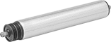 Image of Product. Front orientation. Conveyor Rollers. 1.9" Diameter V-Groove Conveyor Rollers.