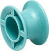 Image of Product. Blue One-Piece for Round Shafts. Front orientation. Conveyor Belt Spools. One Piece, For Round Shafts, Blue.