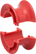 Image of Product. Red Two-Piece for Round Shafts. Front orientation. Conveyor Belt Spools. Two Piece, For Round Shafts, Red.