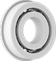 Image of Product. Front orientation. Ball Bearings. Dry-Running Flanged Ball Bearings, Open.