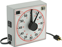 Image of Product. Front orientation. Timer Switches. High-Visibility Timer Switches, With White Face.