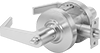 Key- and Button-Locking Door Handles without Lock Cylinders
