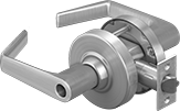 Image of Product. Front orientation. Door Handles and Knobs. Key-Locking Door Handles without Lock Cylinders.