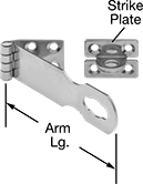 Image of Product. Front orientation. Contains Annotated. Hasps. Padlockable Hasps, Style E.