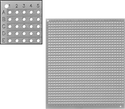 Image of Product. Front orientation. ZoomedIn view. Contains Inset. Circuit Boards. Ready-to-Use Circuit Boards, Circuit Boards with Numbered and Lettered Holes.
