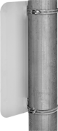 Image of ProductInUse. Front orientation. Sign Mounts. Large-Diameter Sign-Mounting Brackets.