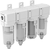 Image of Product. Clear Bowls. Front orientation. Clear Bowl. Compressed Air Filters for Oil, Particle, and Bacteria Removal.