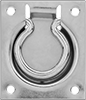 Unthreaded Through-Hole-Mount Recessed Folding Pull Handles with Mounting Plate