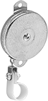 Image of Product. Front orientation. Tool Retractors. Bolt-Mount Tool Retractors , Enclosed Reel, Clamp Tool Attachment.