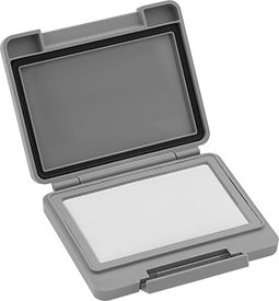 Image of Product. Front orientation. Stamp Ink Pad, Uninked, Felt, 2-1/8" Wide x 3-1/2" Long.