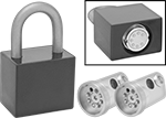 Image of Product. Front orientation. Contains Inset. Padlocks. Choose-a-Color Lockout Padlocks with No-Copy Keys.