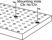 Image of Attribute. Front orientation. ZoomedIn view. Grid Fixture Plates, Rectangular Fixture Plates.
