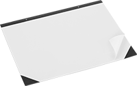 Image of Product. Cardboard with Blank Sheets. Front orientation. Desk Pads. Cardboard, 20 Tear-Off Sheets of Blank White Paper.