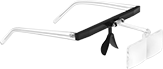 Image of ProductInUse. Front orientation. Magnifiers. Eyeglass-Mount Frame Magnifiers.