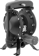 Image of Product. Front orientation. Double Diaphragm Pumps. Aluminum Air-Powered Double Diaphragm Pumps for Fuel and Flammable Liquids, Threaded Bottom Intake and Threaded Top Discharge.