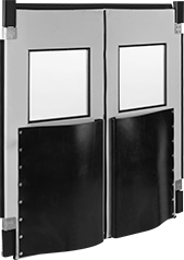 Image of Product. Front orientation. Doors. Impact-Resistant Two-Way Swinging Double Doors.